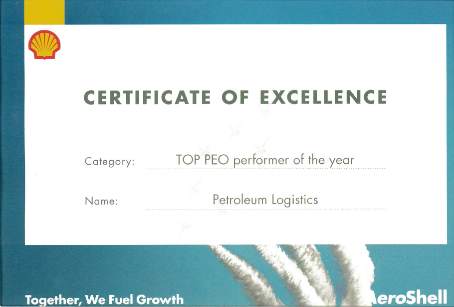 Petroleum Logistics wins top AeroShell award in China